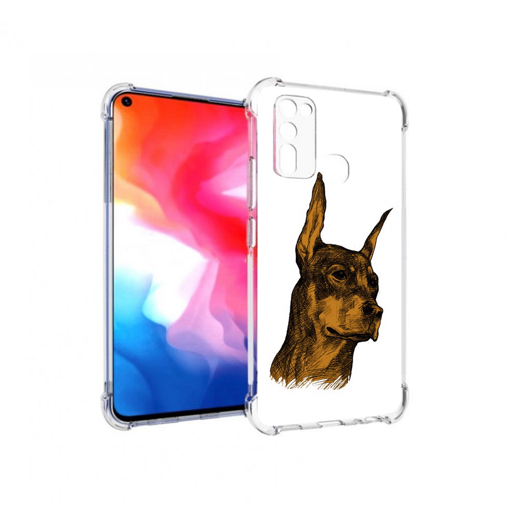 

Чехол MyPads Tocco для Vivo Y50 скетч доберман (PT226982.418.605), Прозрачный, Tocco