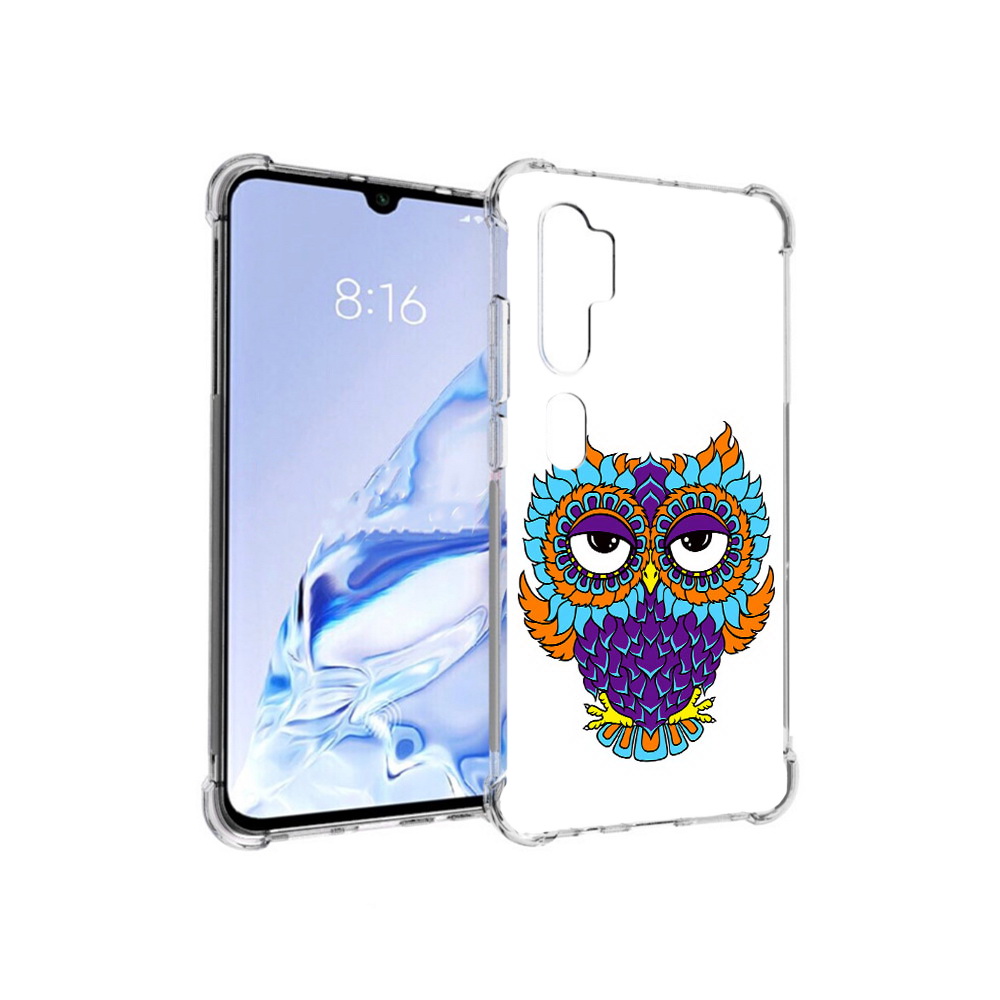 

Чехол MyPads Tocco для Xiaomi Mi Note 10 Pro Цветная сова (PT140314.290.198), Прозрачный, Tocco