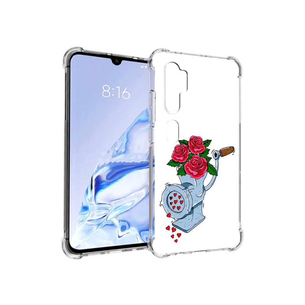 

Чехол MyPads Tocco для Xiaomi Mi Note 10 Pro Цветочные сердца (PT140314.290.199), Прозрачный, Tocco