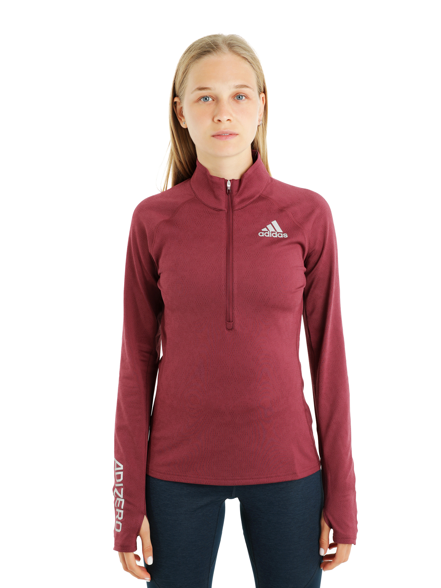 Лонгслив женский Adidas Adizero 1/2 Zip фиолетовый S