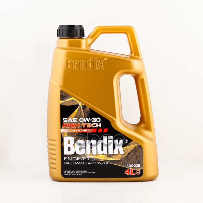 

Масло моторное 4л. синтетика BENDIX HIGH TECH C2/C3 0W-30 API SN/CF ACEA C2/C3 VW504.00/50