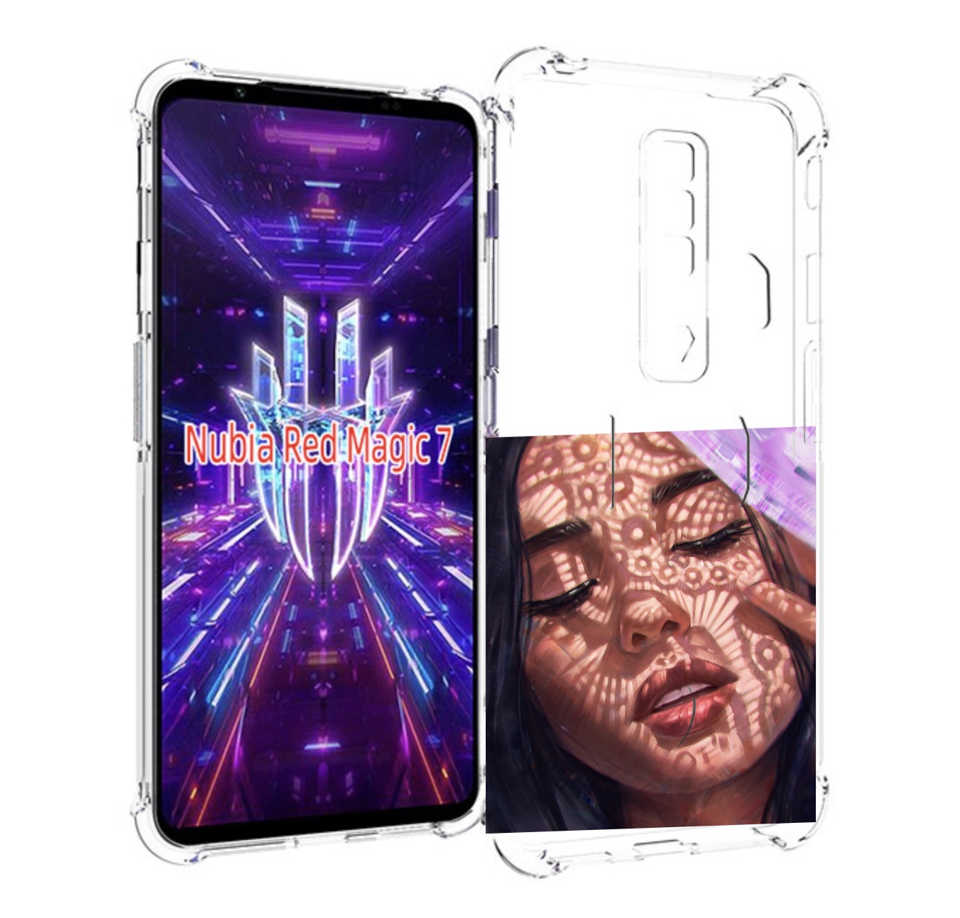 Чехол MyPads девушка-под-кружевами женский для ZTE Nubia Red Magic 7