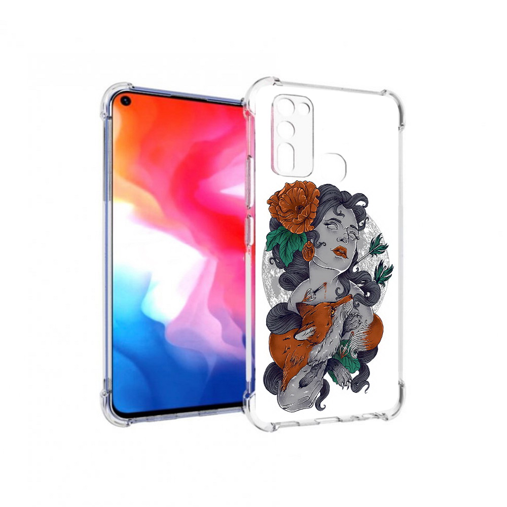 

Чехол MyPads Tocco для Vivo Y50 темная девушка с лисой (PT226982.418.639), Прозрачный, Tocco