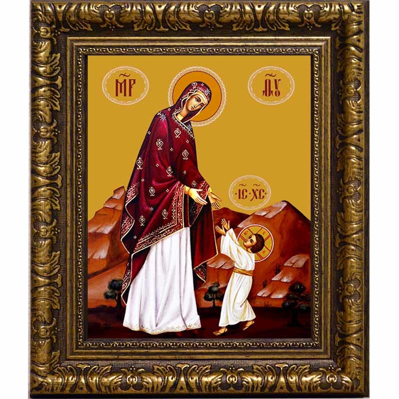 

Первые шаги Иисуса Христа. Икона на холсте.