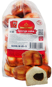 

Кексы Ризык Sponge cake с шоколадной начинкой 300 г