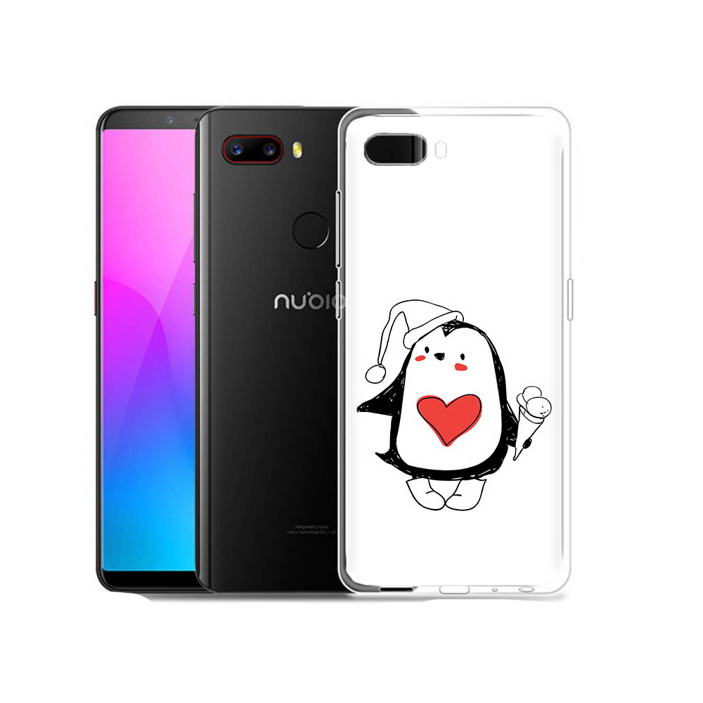 

Чехол MyPads Tocco для ZTE Nubia Z18 Пингвин с мороженым (PT115657.463.135), Прозрачный, Tocco