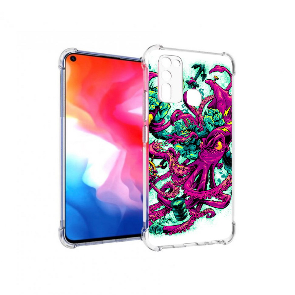 

Чехол MyPads Tocco для Vivo Y50 фиолетовый кракен (PT226982.418.657), Прозрачный, Tocco