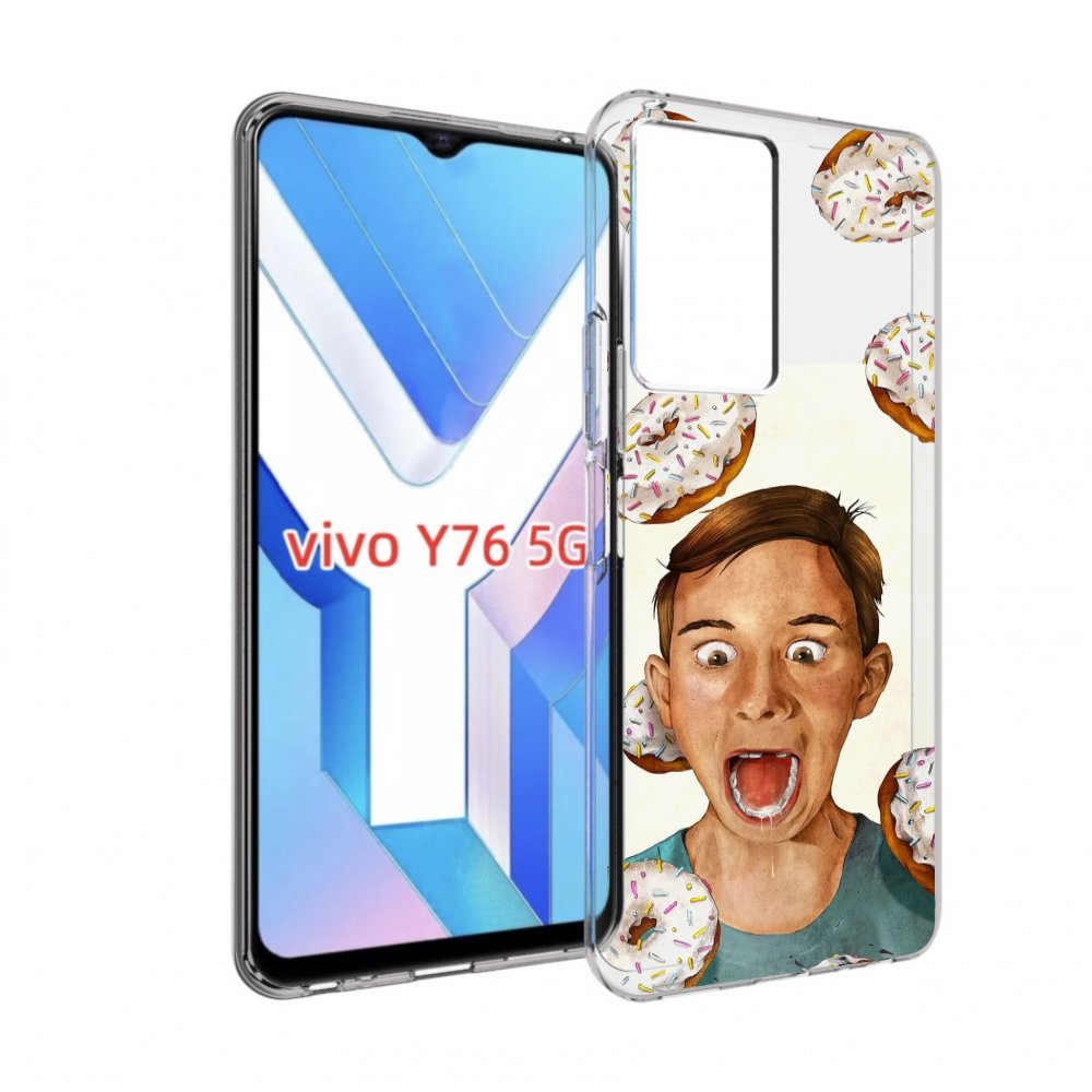 

Чехол MyPads Бешенные-пончики для Vivo Y76 5G, Прозрачный, Tocco