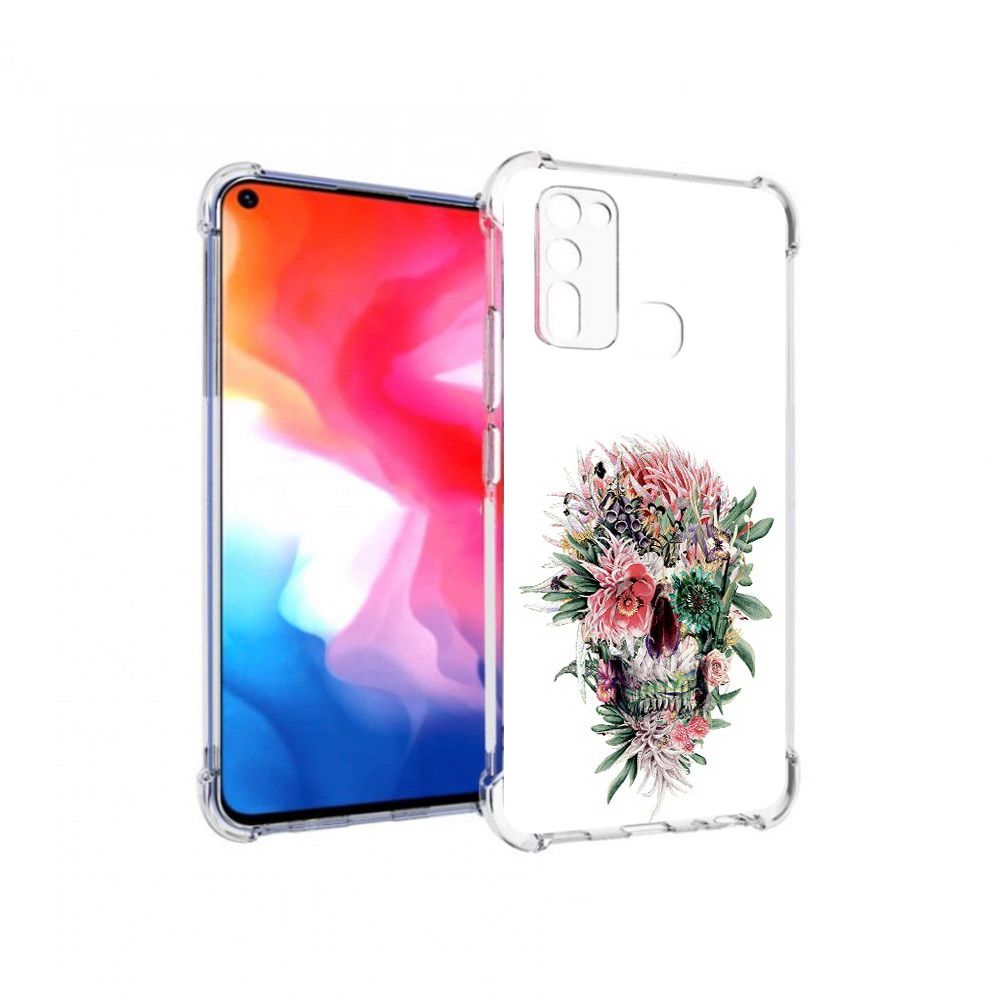 

Чехол MyPads Tocco для Vivo Y50 череп из цветов (PT226982.418.677), Прозрачный, Tocco