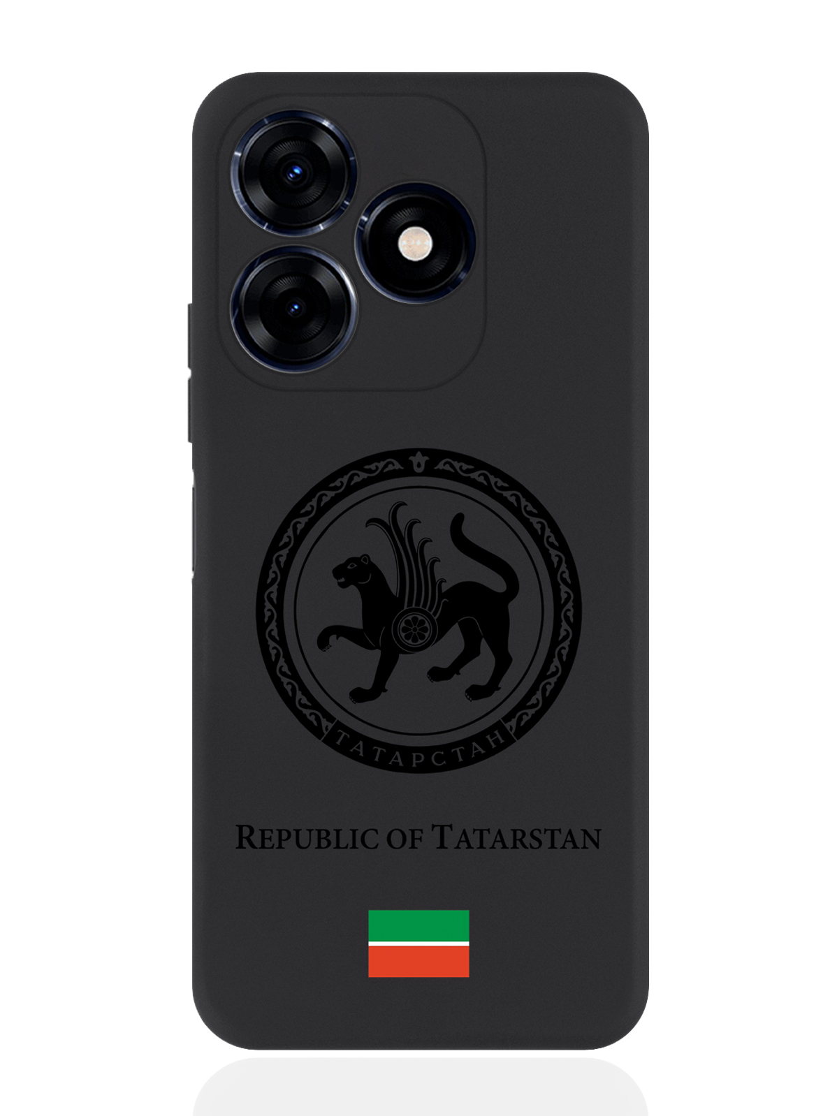 

Чехол SignumCase для Tecno Spark 20C Черный лаковый Герб Татарстана