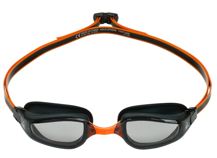 Очки для плавания Fastlane Aqua Sphere ТЕМНЫЕ dark grey/orange