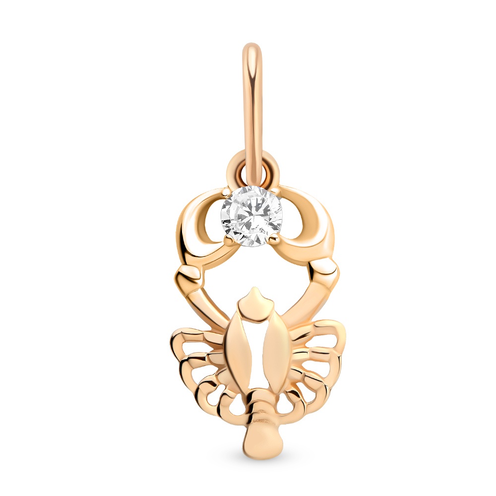 

Подвеска из красного золота 585Gold 603004408, фианит, 603004408