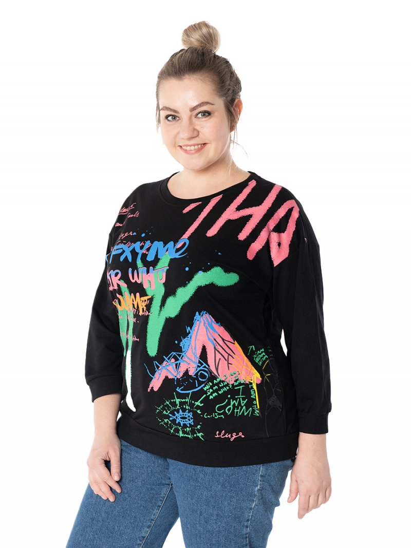 

Лонгслив женский Rihanna RH2170 черный 62 EU, RH2170