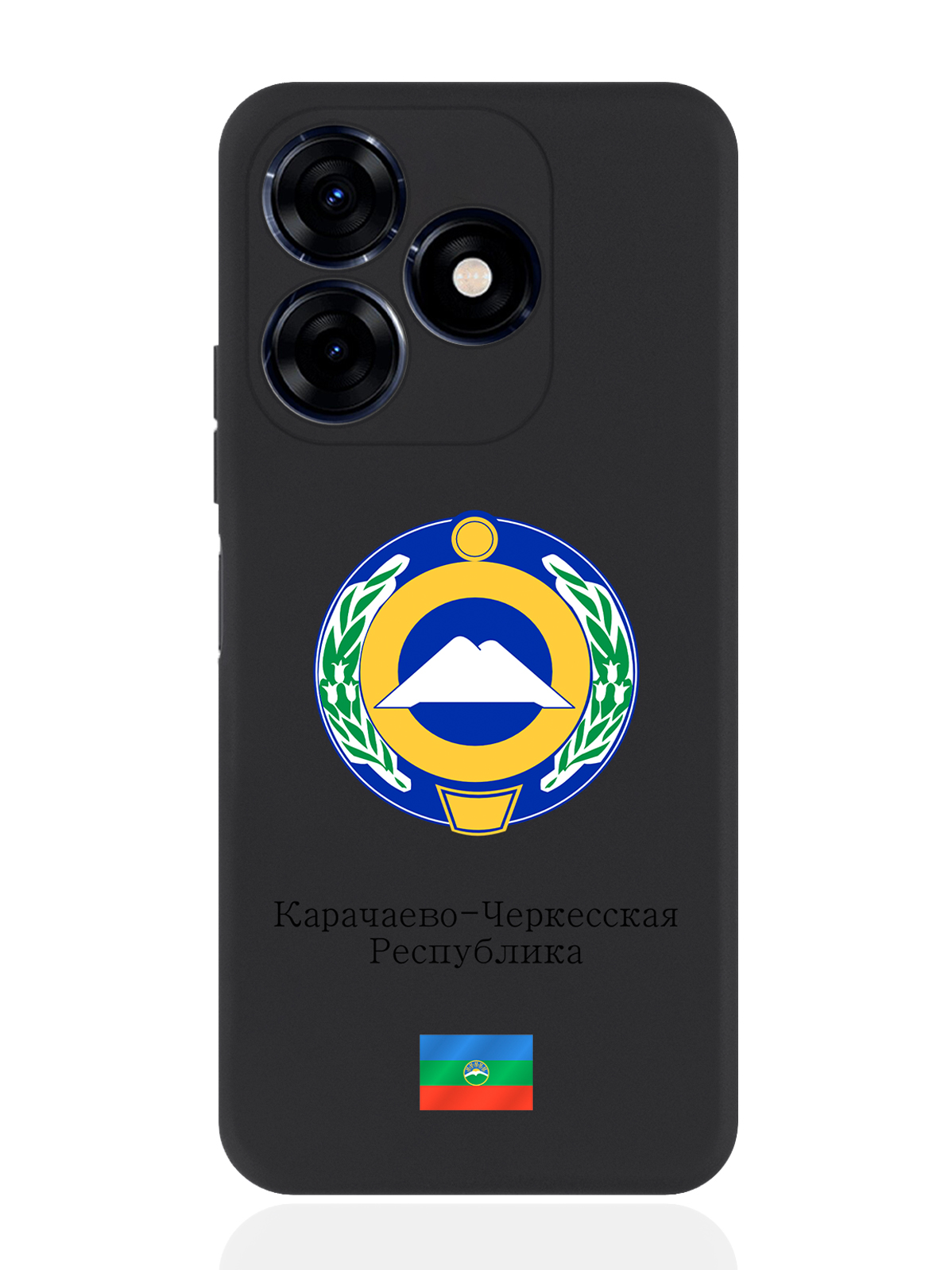 

Чехол SignumCase для Tecno Spark 20C Герб Карачаево-Черкесской Республики, Разноцветный