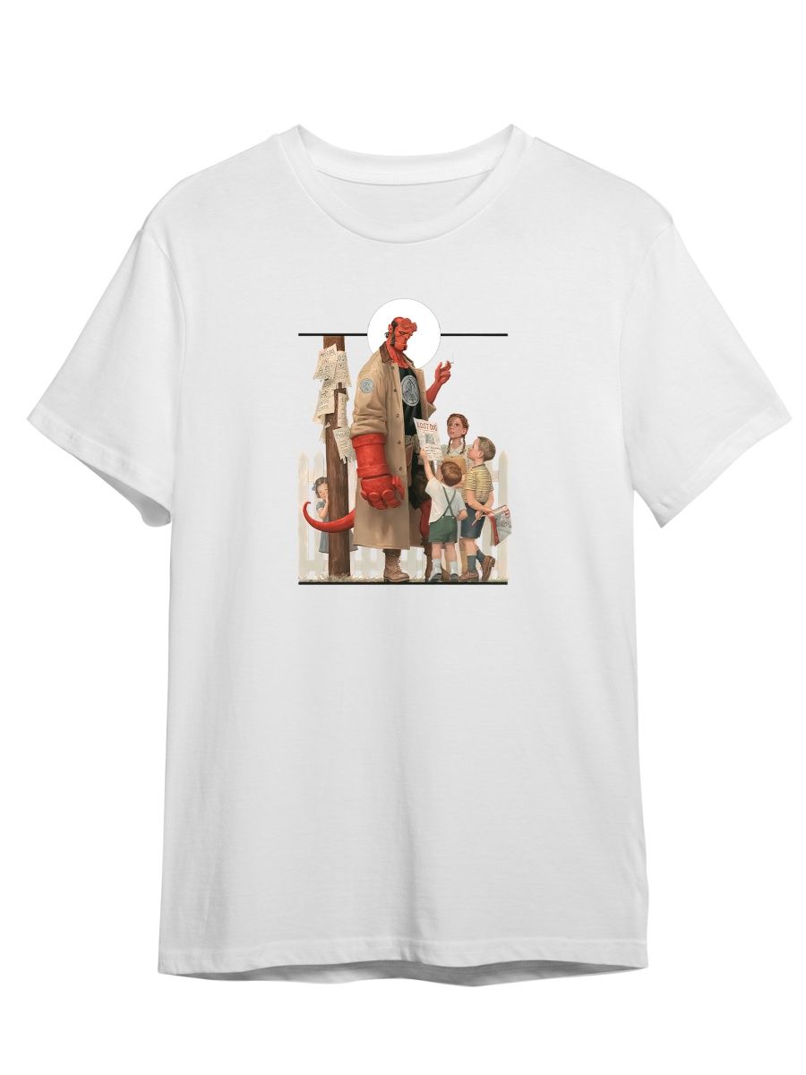 Футболка унисекс СувенирShop Hellboy/Хеллбой/Dark Horse 8 белая 3XL (56-58)
