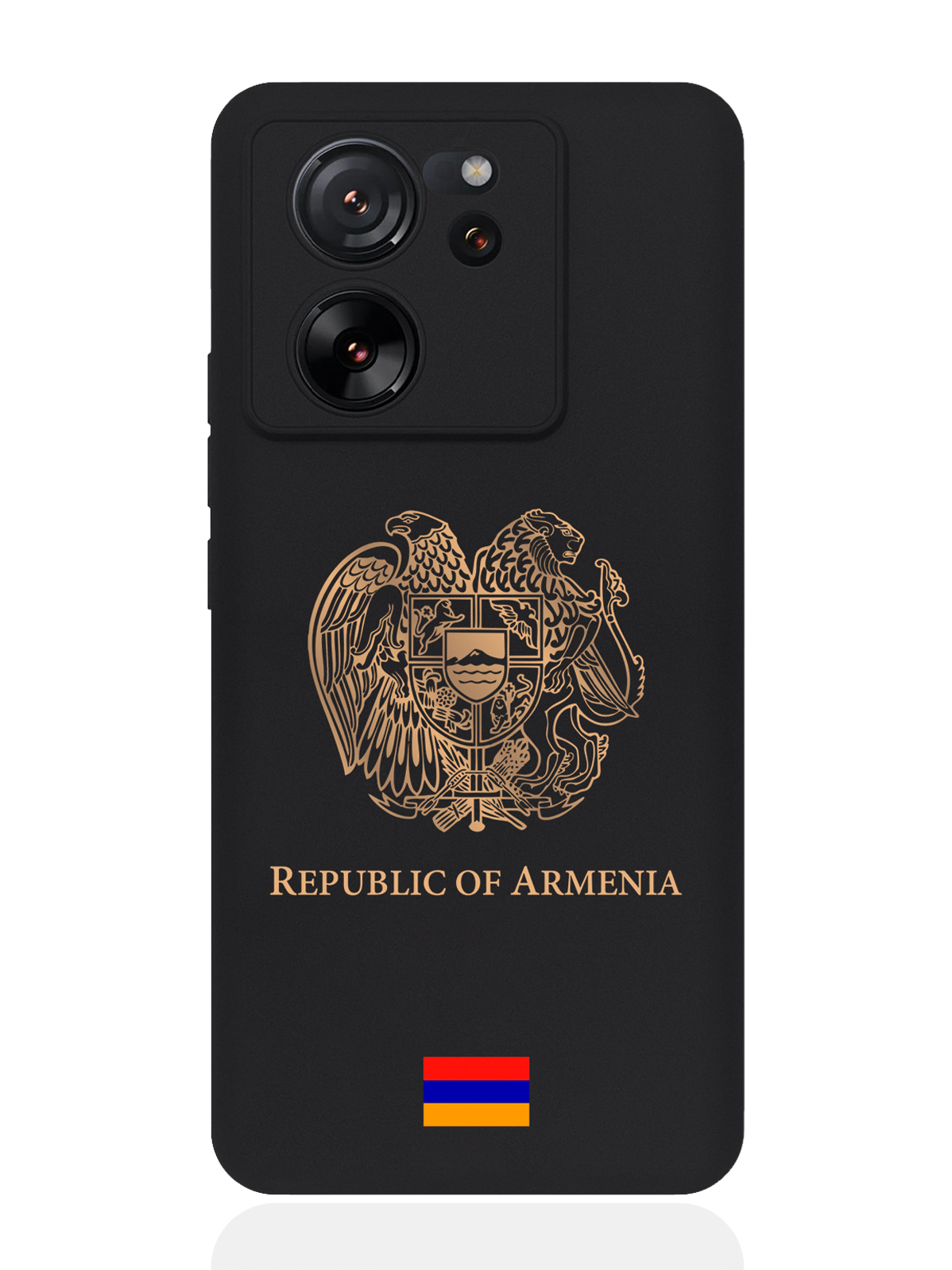 

Чехол SignumCase для Xiaomi 13T Золотой Герб Армении, Золотистый;черный