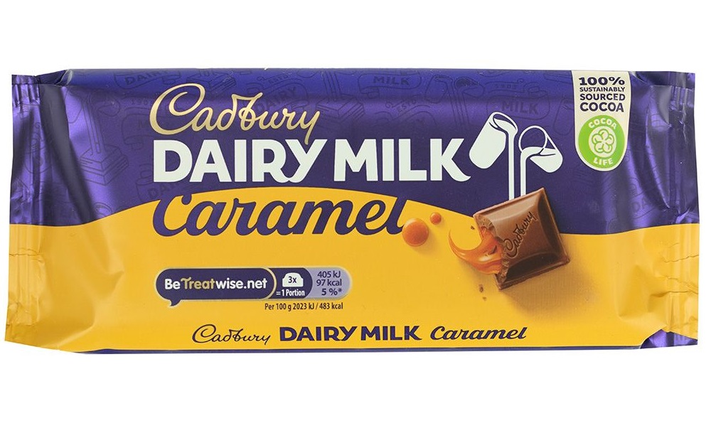 Шоколад Cadbury молочный с карамельной начинкой 120 г