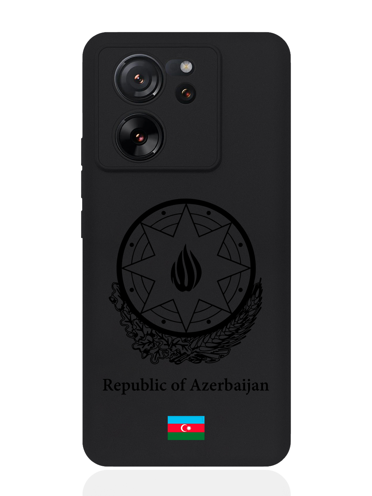 

Чехол SignumCase для Xiaomi 13T Черный лаковый Герб Азербайджана, Xiaomi