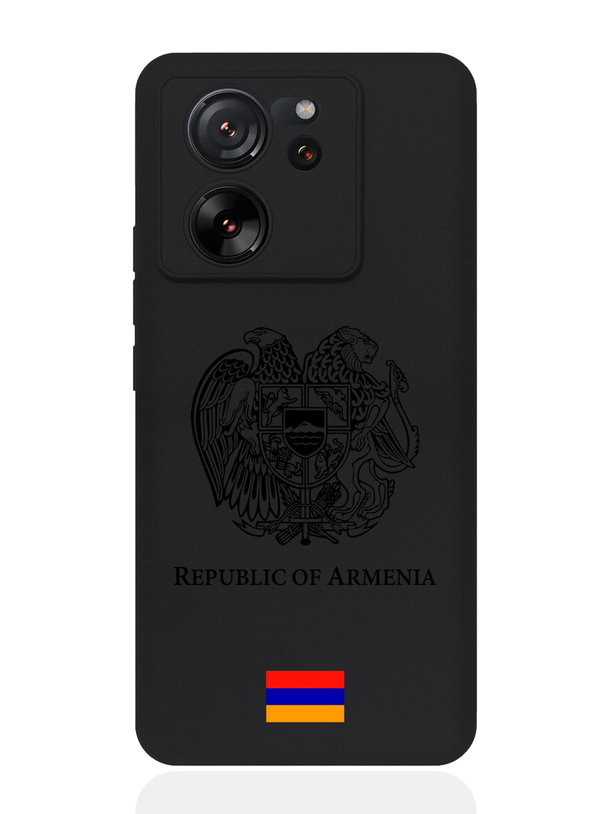 

Чехол SignumCase для Xiaomi 13T Черный лаковый Герб Армении, Xiaomi
