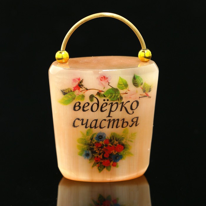 

Сувенир «Ведёрко счастья», селенит, Желтый