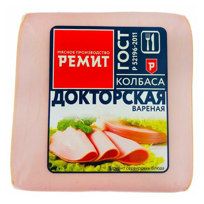 

Колбаса вареная Ремит Докторская +-400 г