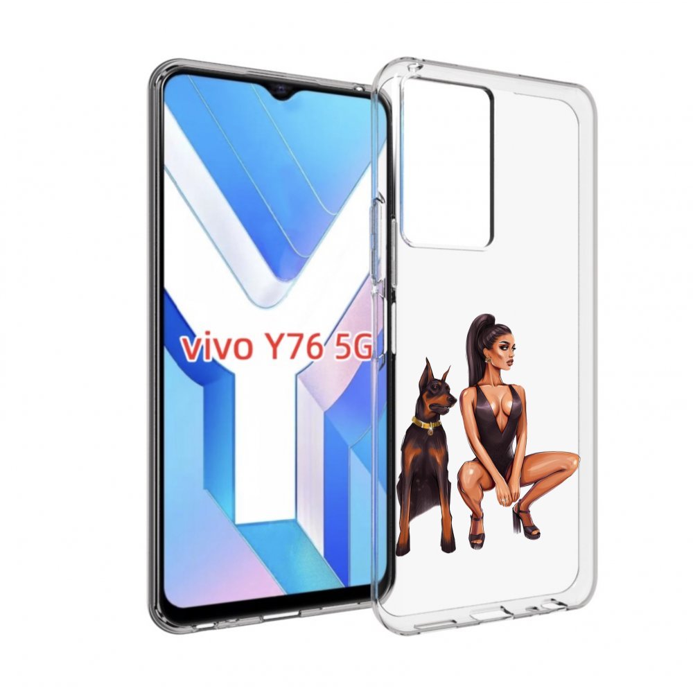 

Чехол MyPads Борзая-девушка для Vivo Y76 5G, Прозрачный, Tocco