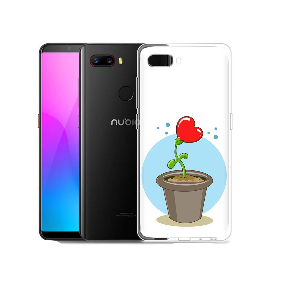 

Чехол MyPads Tocco для ZTE Nubia Z18 Растение любви 14 февраля (PT115657.463.145), Прозрачный, Tocco