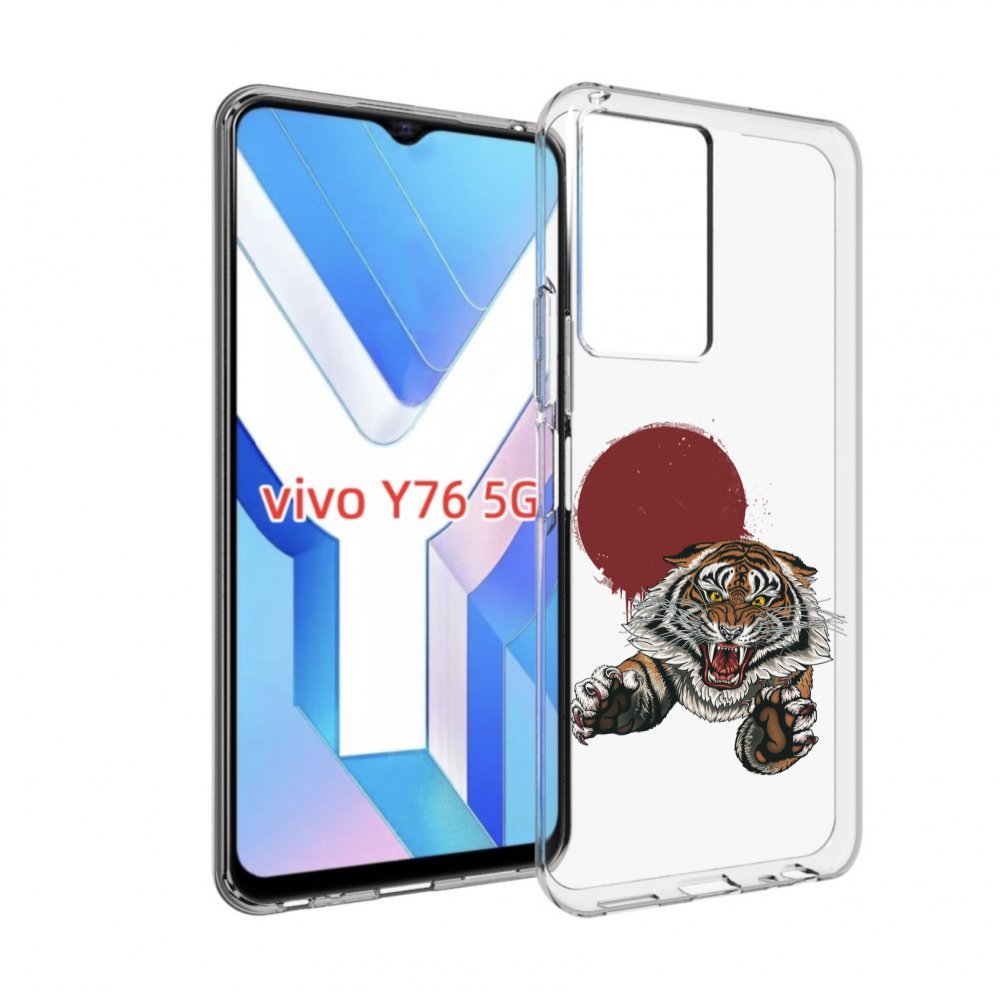 

Чехол MyPads Бросок тигра для Vivo Y76 5G, Прозрачный, Tocco