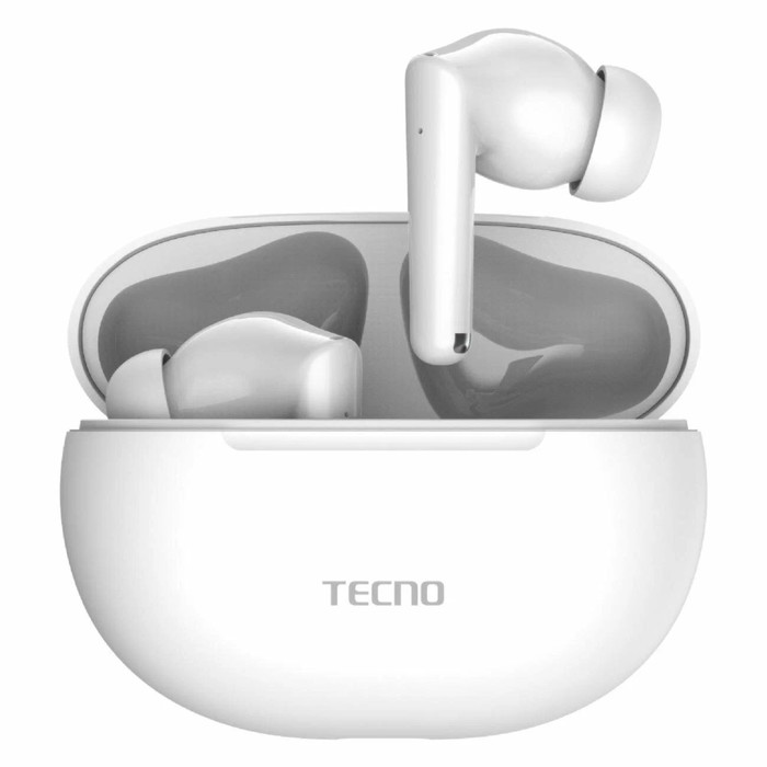 

Наушники Tecno Buds 3, беспроводные, вакуумные, BT 5.3, 37/500 мАч,белые