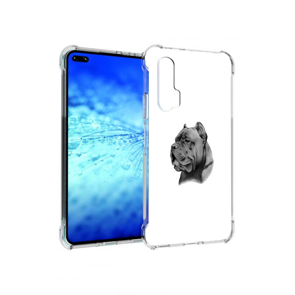 

Чехол MyPads Tocco для Huawei View 30 Pro грозный бульдог (PT145237.17.300), Прозрачный, Tocco