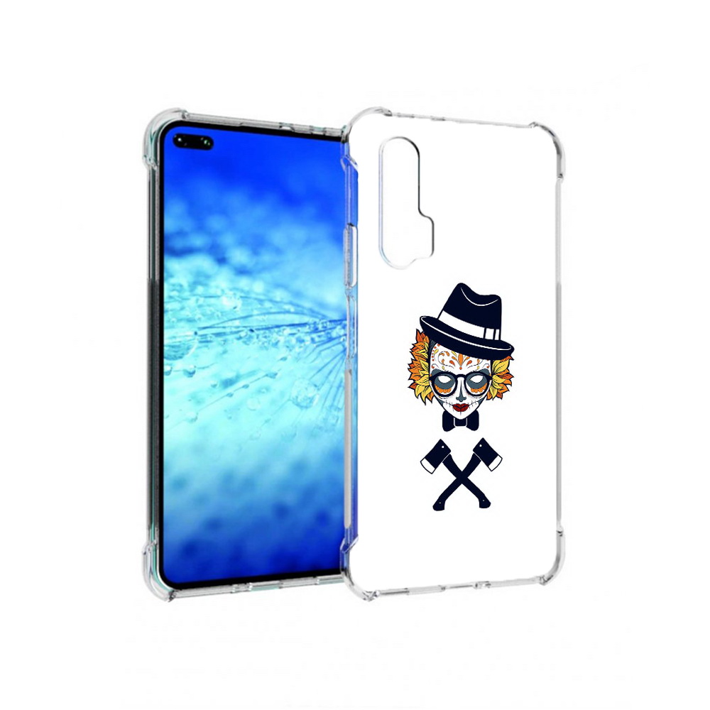 

Чехол MyPads Tocco для Huawei View 30 Pro девушка в маске с топорами рисунок, Прозрачный, Tocco