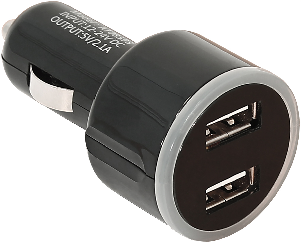 

Автомобильное зарядное устройство 2хUSB (2.1А) AT AT08598