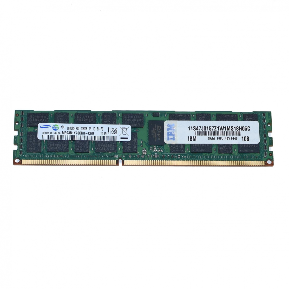 

Оперативная память IBM 8GB Dual-Rank x4 PC3-10600 CL9 ECC DDR3 1333 MHz LP RDIMM [49Y1446]