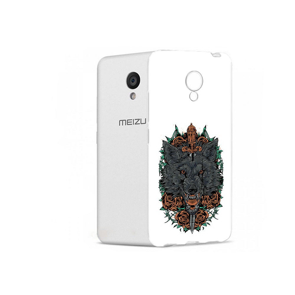 

Чехол MyPads Tocco для Meizu M5 красивый злой волк (PT62224.82.409), Прозрачный, Tocco