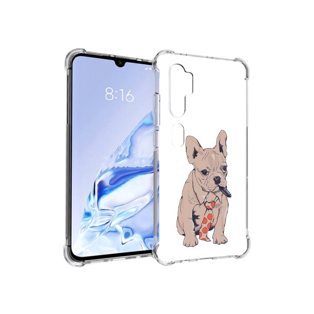 

Чехол MyPads Tocco для Xiaomi Mi Note 10 Pro бульдог с сигарой (PT140314.290.250), Прозрачный, Tocco