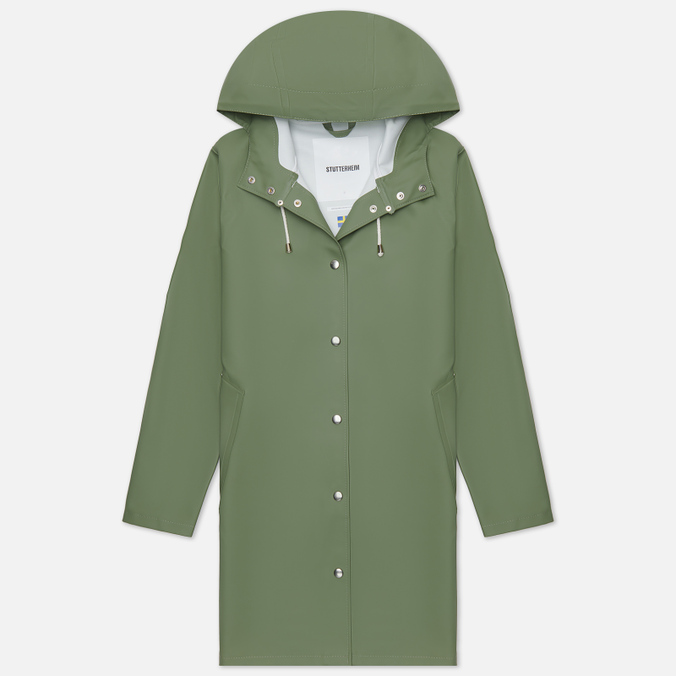 

Женская куртка дождевик Stutterheim Mosebacke зелёный, Размер XS, Зеленый, Mosebacke
