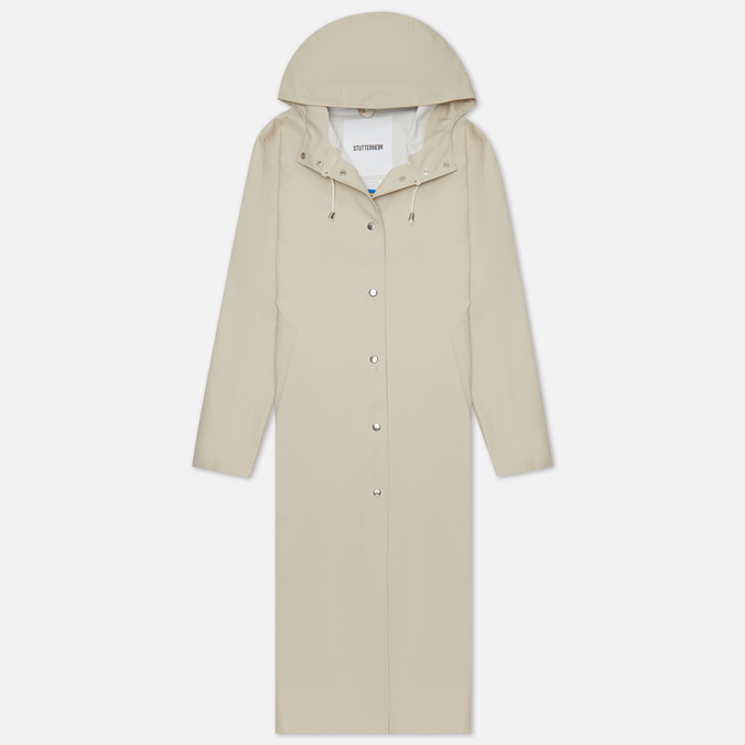 Женская куртка дождевик Stutterheim Mosebacke Long Print бежевый, Размер S