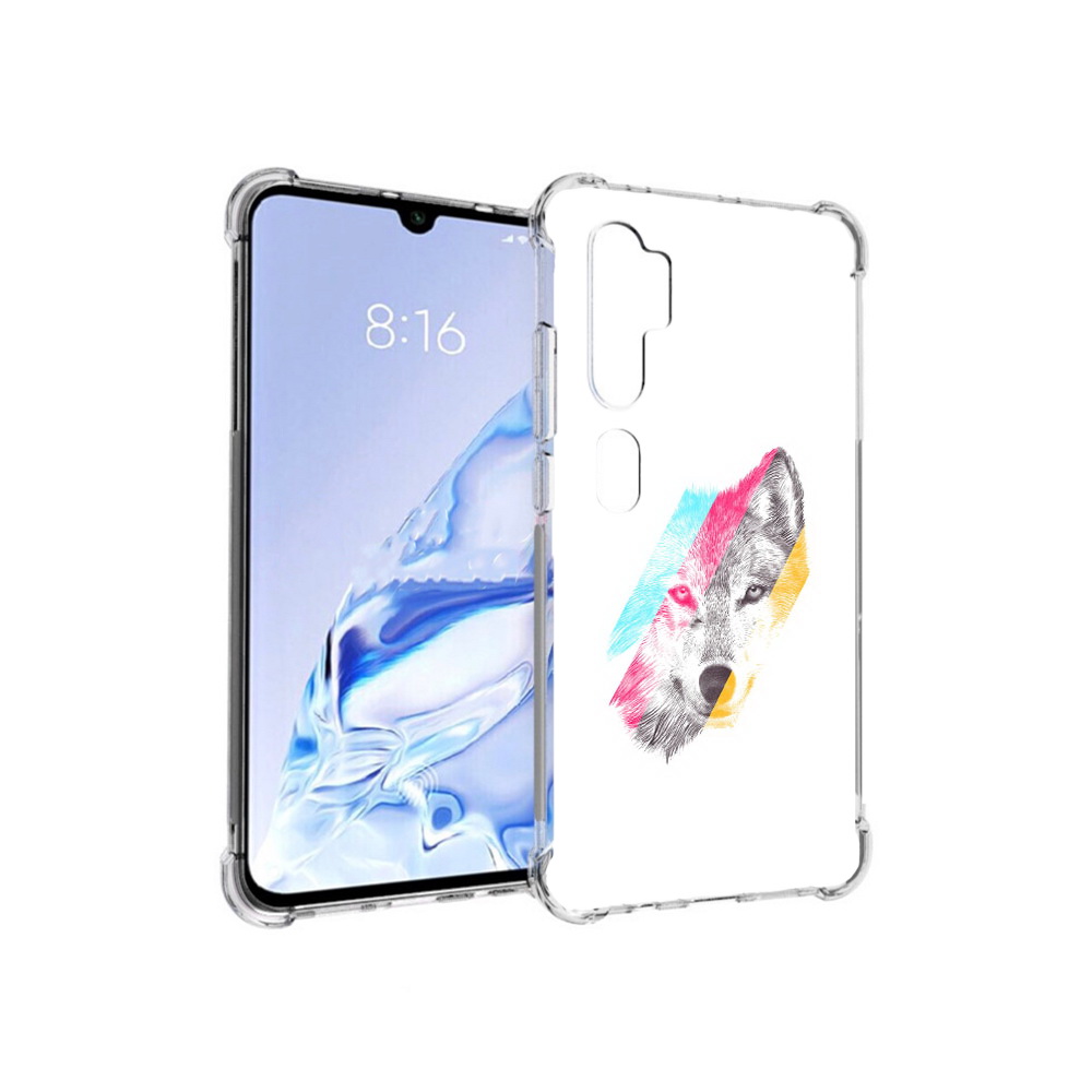 

Чехол MyPads Tocco для Xiaomi Mi Note 10 Pro волк градиент (PT140314.290.268), Прозрачный, Tocco