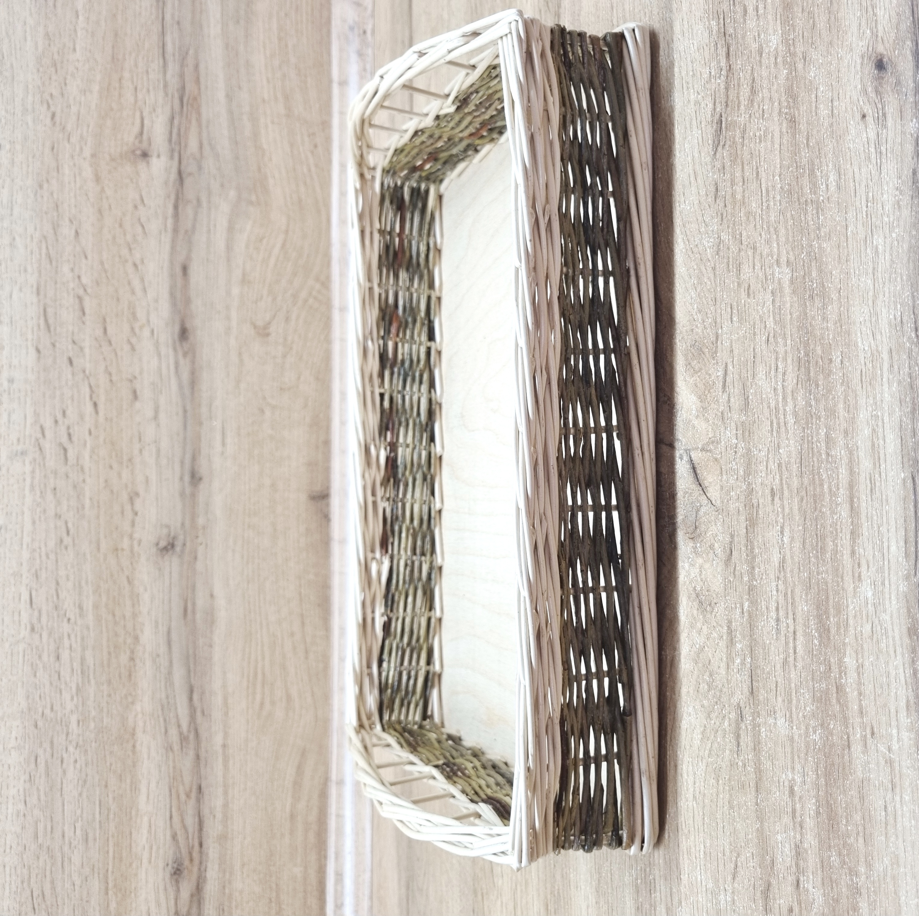 Поднос плетеный Балтийская Лоза с ручками для организации хранения длина 42 см