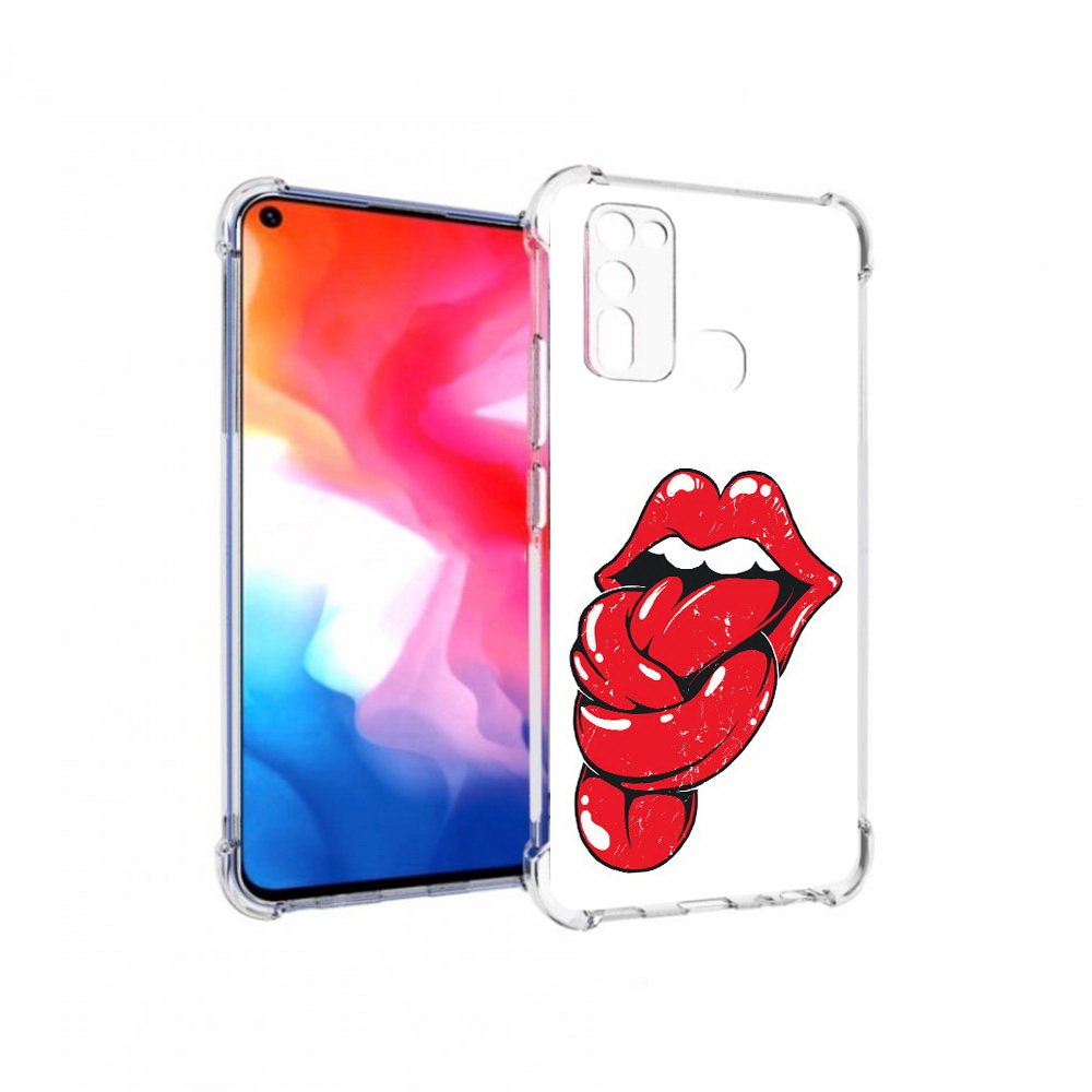 

Чехол MyPads Tocco для Vivo Y50 яркие губы с языком (PT226982.418.705), Прозрачный, Tocco