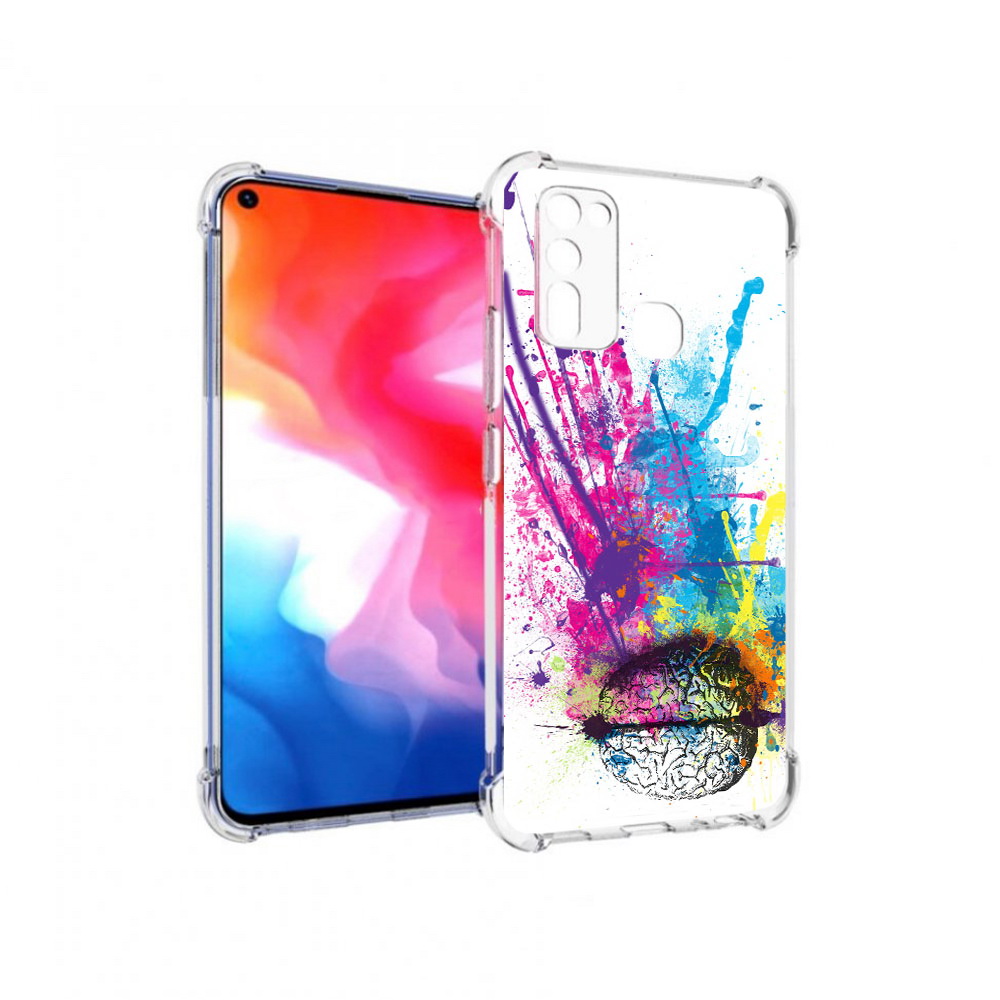 

Чехол MyPads Tocco для Vivo Y50 яркий красочный мозг (PT226982.418.710), Прозрачный, Tocco