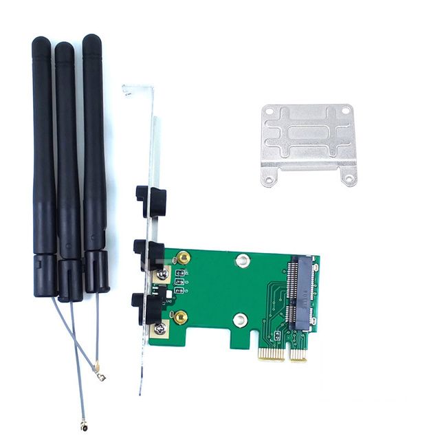 

Приемник Wi-Fi NoBrand для компьютера Mini PCI-e, Зеленый;белый