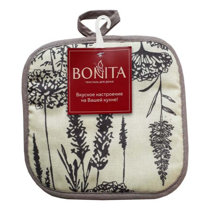 

Прихватка Bonita Одуванчик 18x18 см хлопок серый