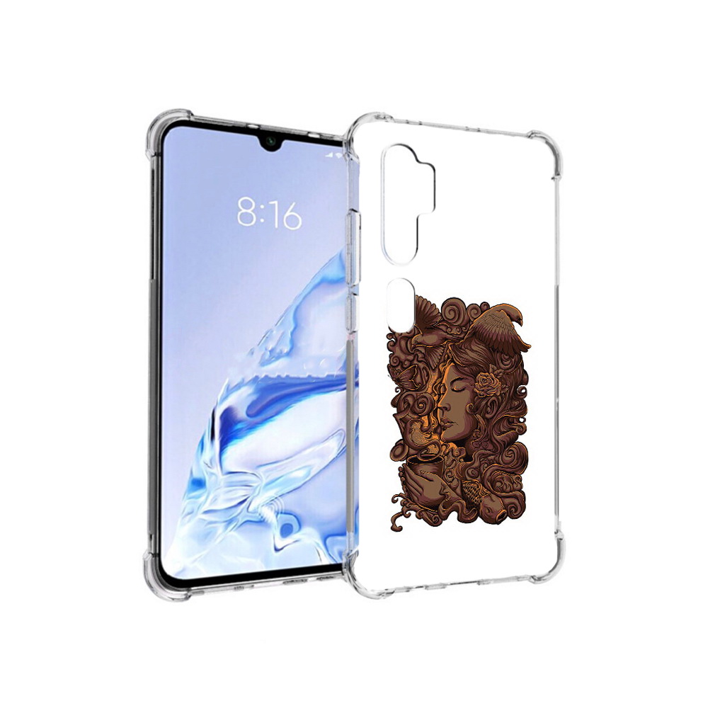 

Чехол MyPads Tocco для Xiaomi Mi Note 10 Pro девушка с длинными волосами абстракция, Прозрачный, Tocco