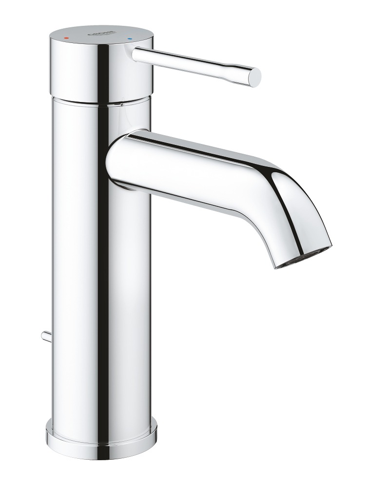 

Смеситель для раковины GROHE Essence с донным клапаном, S-Size, хром (24180001), Серебристый