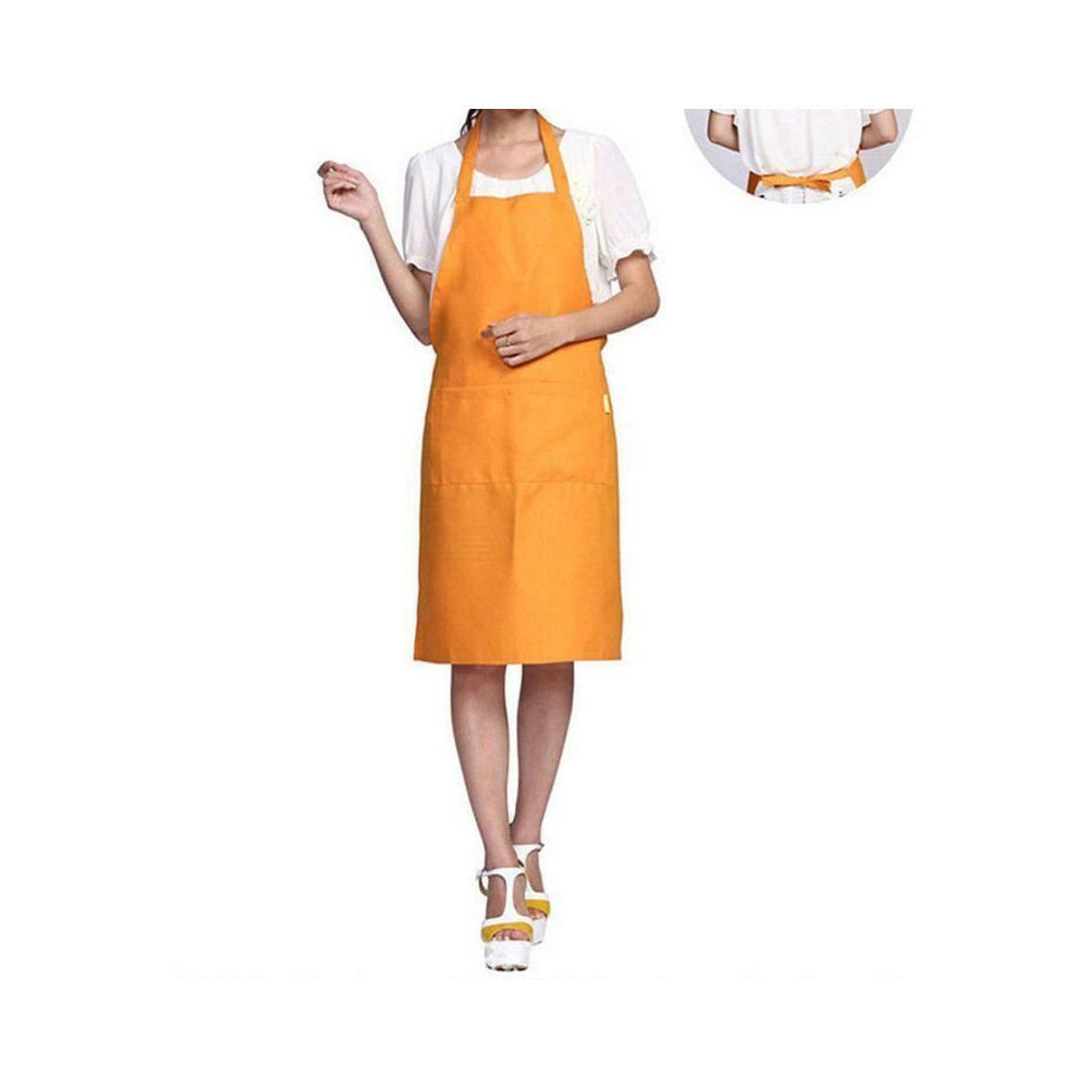 

Однотонный домашний передник/фартук для кухни 60 х 70 см оранжевый, Home Kitchen Simple Stylish Apron