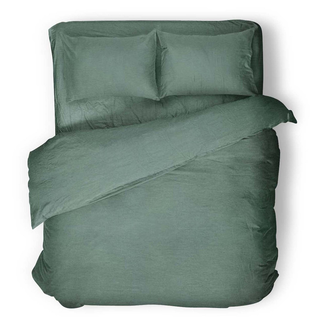 Простыня Absolut Emerald 220x240 см меланж зеленая