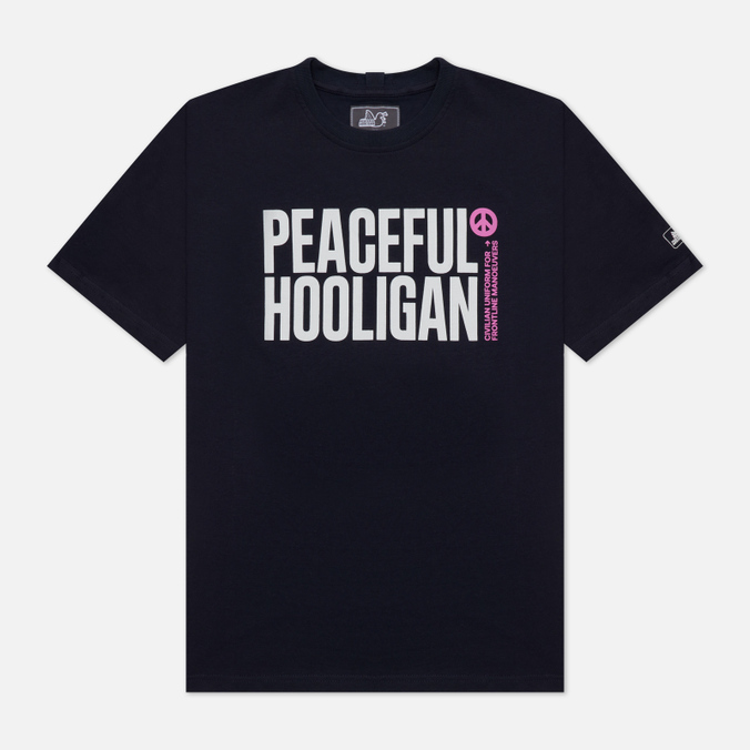 

Футболка мужская Peaceful Hooligan PHS22TEEPRT03-NVY синяя 3XL, PHS22TEEPRT03-NVY