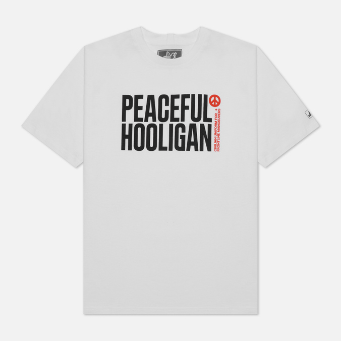 

Футболка мужская Peaceful Hooligan PHS22TEEPRT03-WHT белая 3XL, PHS22TEEPRT03-WHT