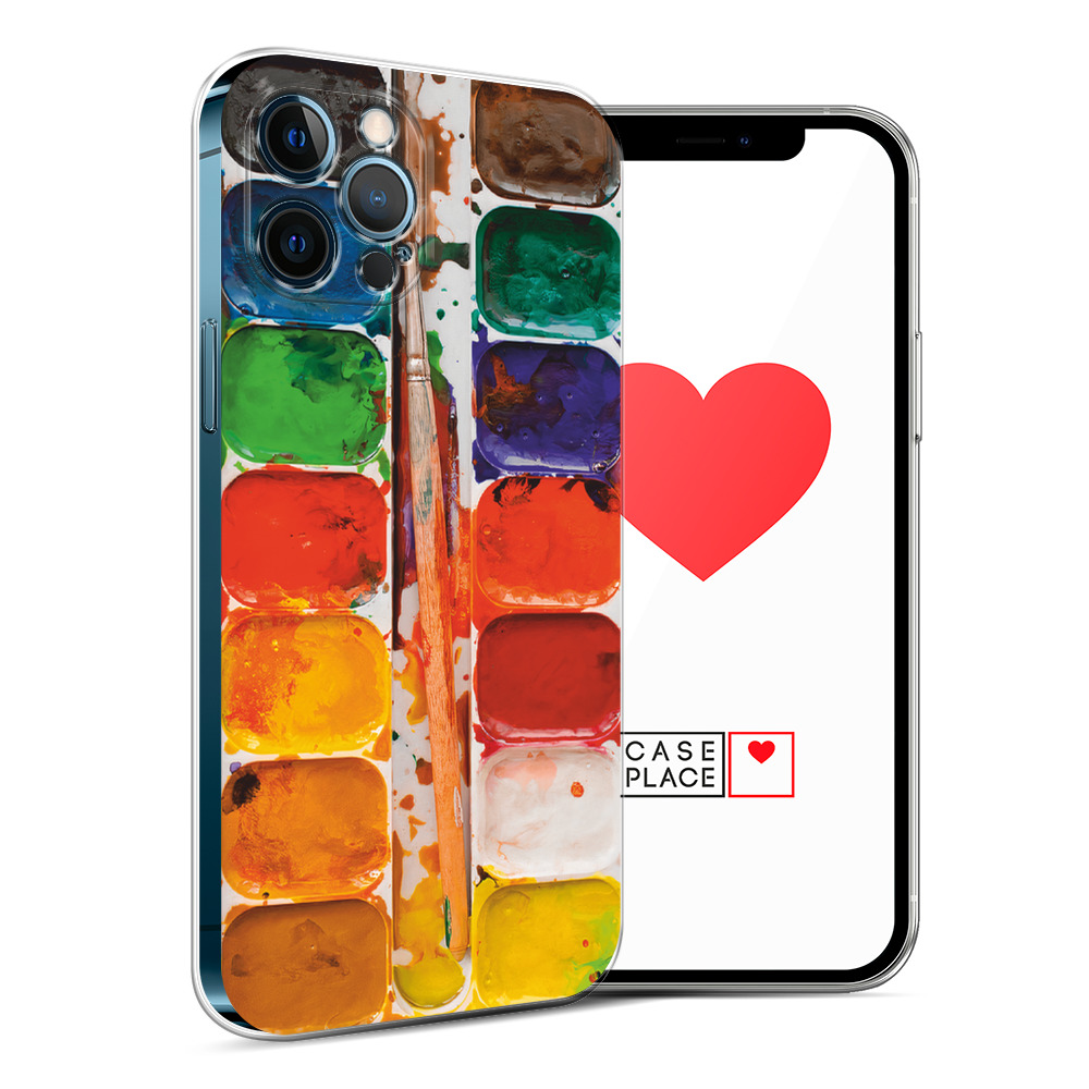 

Силиконовый чехол "Акварель" на Apple iPhone 12 Pro Max, Разноцветный, 12750-1